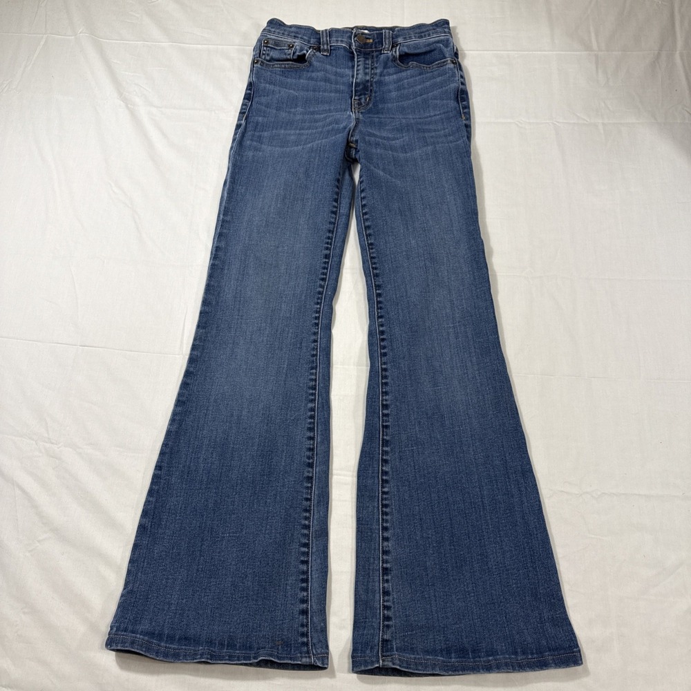 JEANS FLARE SKINNY J Crew Womens 25 P Dark Blue Classic Western Rodeo Stretch